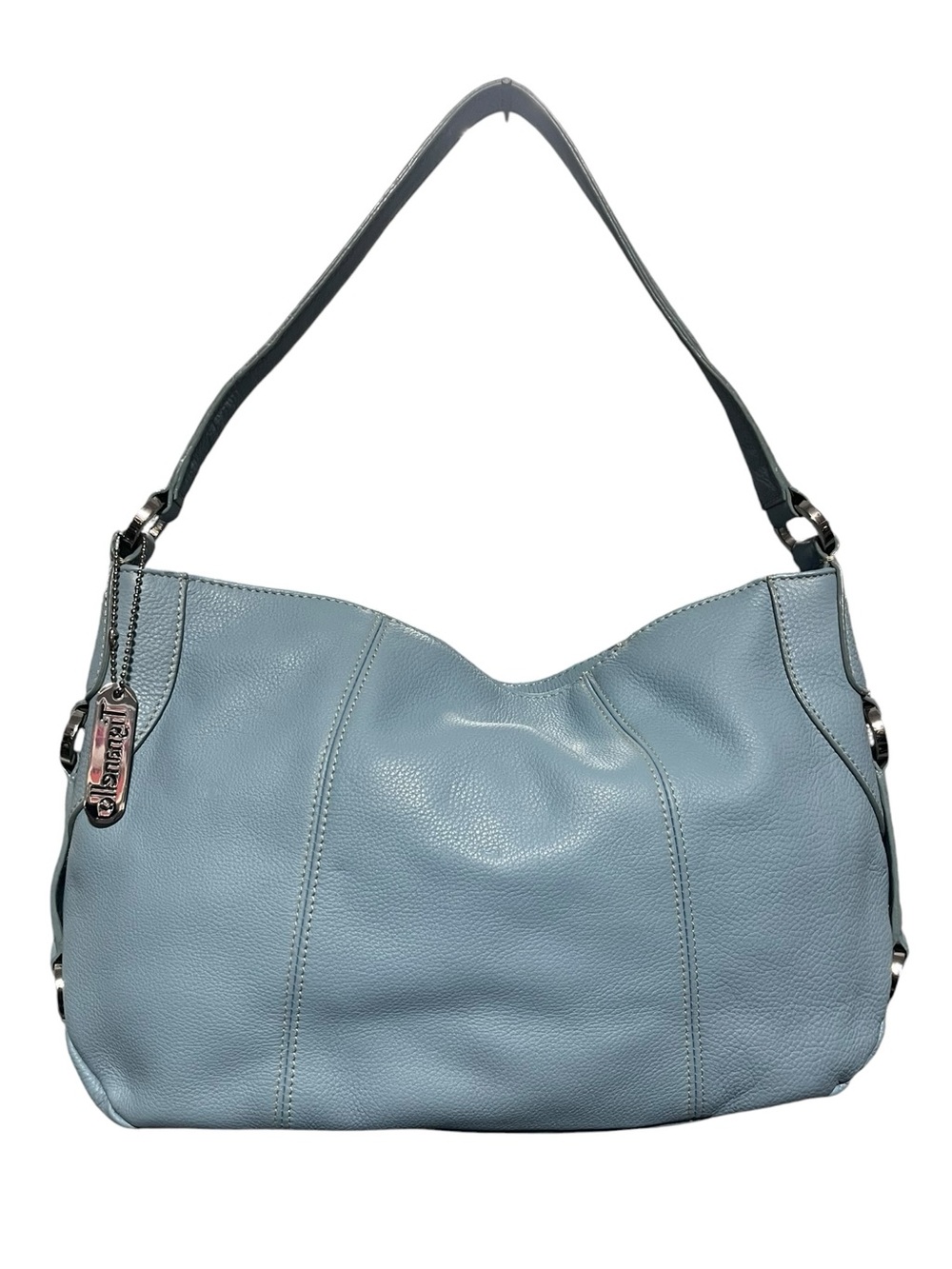 Tignanello Light Blue Leather Shoulder Bag